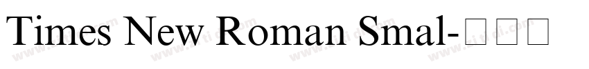 Times New Roman Smal字体转换 Times New Roman Smal字体转换